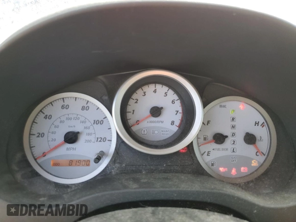 2005 Toyota RAV4 with VIN JTEHD20V050073838, listed as a Copart auction lot 55532485 with 81,900 mi miles and Clean Title. Bid and sale history available at carsss.com. Image 9.