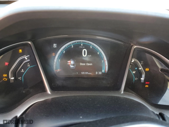 2017 Honda Civic Sedan EX with VIN 2HGFC2F72HH504334, listed as a Copart auction lot 49070145 with 105,109 mi miles and Salvage Title. Bid and sale history available at carsss.com. Image 9.