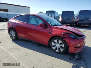 2023 Tesla Model Y Long Range with VIN 7SAYGDEE9PF832221, listed as a Copart auction lot 43873335 with 20,169 mi miles and Salvage Title. Bid and sale history available at carsss.com. Image 4.