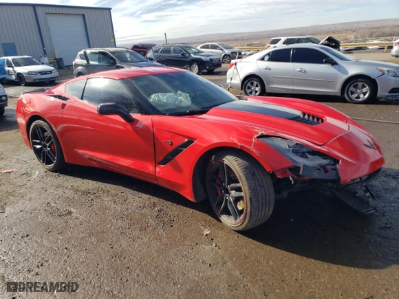 2016 Chevrolet Corvette Stingray Z51 1LT with VIN 1G1YH2D70G5126153, listed as a Copart auction lot 86826134 with NaN miles and Salvage Title. Bid and sale history available at carsss.com. Image 4.