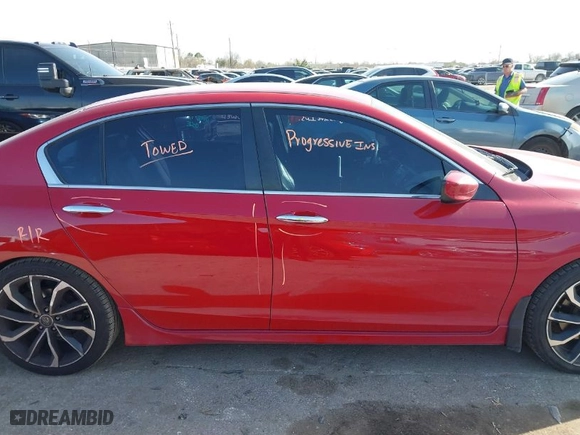 2016 Honda Accord Sedan Sport with VIN 1HGCR2F57GA166507, listed as a IAAI auction lot 41745635 with 127,884 mi miles. Bid and sale history available at carsss.com. Image 14.