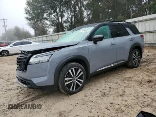 2024 Nissan Pathfinder Platinum with VIN 5N1DR3DH6RC259379, listed as a Copart auction lot 43399045 with 19,750 mi miles and Salvage Title. Bid and sale history available at carsss.com. Image 1.