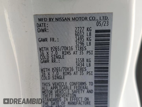 2023 Nissan Frontier S z VIN 1N6ED1CL7PN659984, wystawiony jako Copart lot #53847755 z przebiegiem 36 040 mil mil oraz Czysty tytuł • Clean title. Historia ofert i sprzedaży dostępna na DreamBid. Obrazek 12.