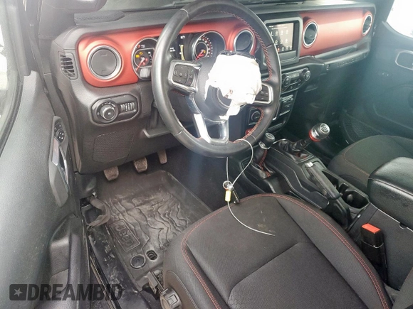 2020 Jeep Wrangler Rubicon with VIN 1C4HJXCG3LW212460, listed as a Copart auction lot 57546715 with 33,085 mi miles and Salvage title. Bid and sale history available at DreamBid. Image 8.