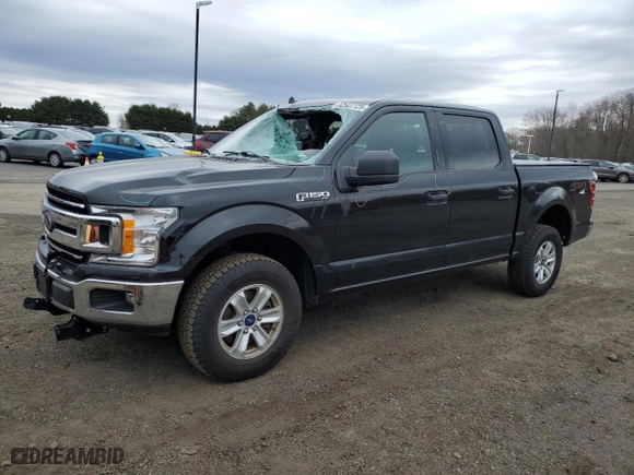 2019 Ford F-150 XL with VIN 1FTEW1E5XKFB19818, listed as a Copart auction lot 52922125 with 161,835 mi miles and Salvage Title. Bid and sale history available at carsss.com. Image 1.