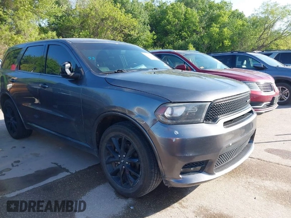 2019 Dodge Durango GT Plus with VIN 1C4RDHDG2KC847430, listed as a IAAI auction lot 41994807 with 106,545 mi miles and . Bid and sale history available at carsss.com. Image 1.