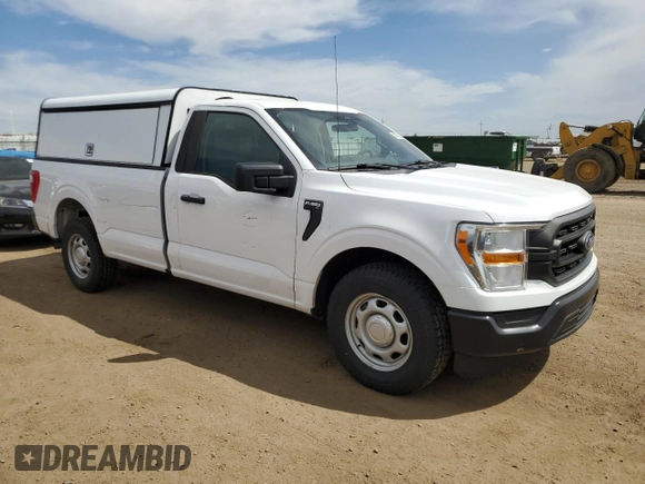 2021 Ford F-150 XL with VIN 1FTMF1CB2MKD46130, listed as a Copart auction lot 56657925 with 160,547 mi miles and Clean title. Bid and sale history available at DreamBid. Image 4.