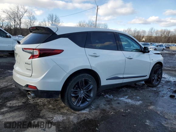 2020 Acura RDX w/A-Spec Pkg with VIN 5J8TC2H66LL018158, listed as a Copart auction lot 45853445 with 59,957 mi miles and Salvage title. Bid and sale history available at DreamBid. Image 3.