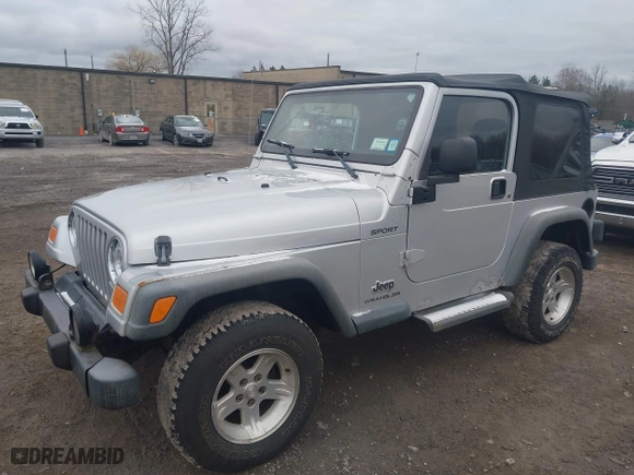 2004 Jeep Wrangler Sport with VIN 1J4FA49S64P749380, listed as a IAAI auction lot 41935405 with 84,690 mi miles. Bid and sale history available at carsss.com. Image 17.