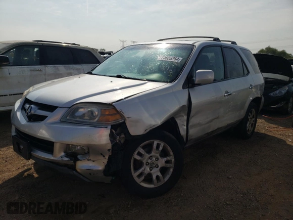 2004 Acura MDX Touring Pkg with VIN 2HNYD18674H505695, listed as a Copart auction lot 70686264 with 0 mi miles and Salvage Title. Bid and sale history available at carsss.com. Image 1.