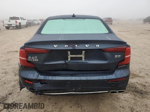 2022 Volvo S60 Plus Dark Theme with VIN 7JRL12TL4NG175850, listed as a Copart auction lot 46845555 with 36,625 mi miles and Salvage Title. Bid and sale history available at carsss.com. Image 6.