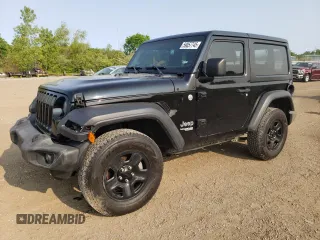 2018 Jeep Wrangler Sport with VIN 1C4GJXAN5JW180105, listed as a Copart auction lot 59057745 with 57,310 mi miles and Salvage title. Bid and sale history available at DreamBid. Image 1.