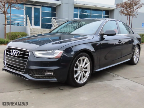 2014 Audi A4 Premium Plus with VIN WAUFFAFL4EA092129, listed as a Copart auction lot 48376085 with 61,570 mi miles and Salvage Title. Bid and sale history available at carsss.com. Image 2.