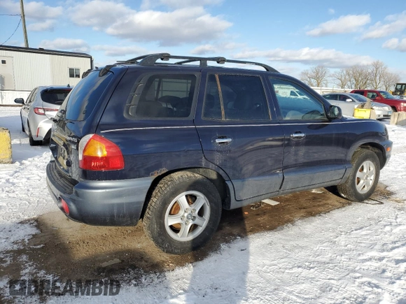 2004 Hyundai Santa Fe GLS with VIN KM8SC13E04U819968, listed as a Copart auction lot 88279005 with 156,808 mi miles and Salvage Title. Bid and sale history available at carsss.com. Image 3.