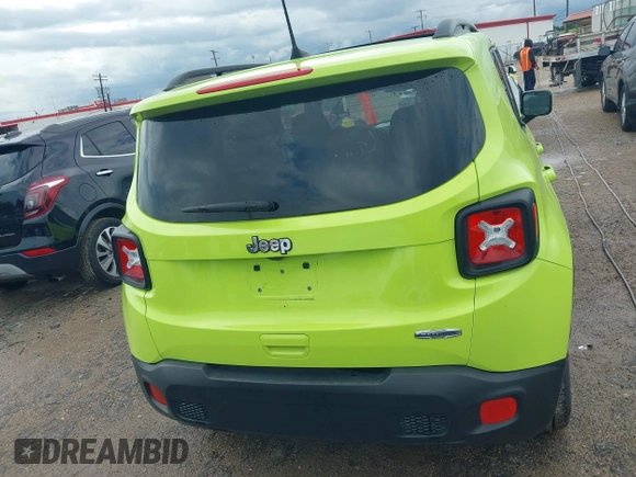 2018 Jeep Renegade Latitude with VIN ZACCJABBXJPJ60183, listed as a IAAI auction lot 41948498 with 72,893 mi miles. Bid and sale history available at carsss.com. Image 16.