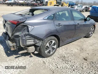 2019 Honda Civic Sedan LX with VIN 19XFC2F61KE020549, listed as a Copart auction lot 48212125 with 122,778 mi miles and Salvage Title. Bid and sale history available at carsss.com. Image 3.