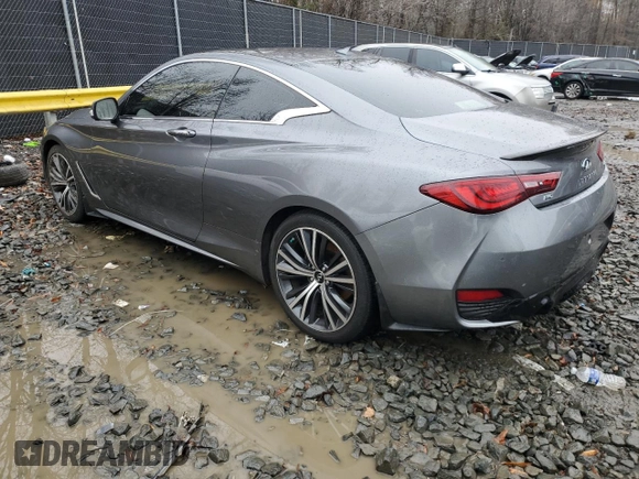 2021 Infiniti Q60 Luxe with VIN JN1EV7KL6MM470350, listed as a Copart auction lot 84838574 with 27,374 mi miles and Salvage title. Bid and sale history available at DreamBid. Image 2.