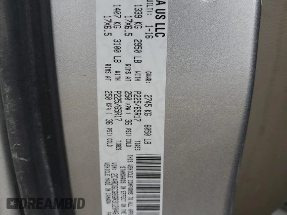 2016 Dodge Grand Caravan SXT with VIN 2C4RDGCG8GR312046, listed as a Copart auction lot 51334455 with 180,072 mi miles and Salvage Title. Bid and sale history available at DreamBid. Image 14.