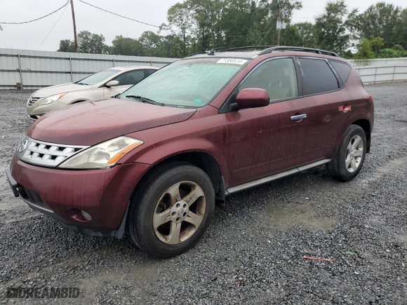 2005 Nissan Murano SL with VIN JN8AZ08T55W321467, listed as a Copart auction lot 71880514 with 127,320 mi miles and Salvage Title. Bid and sale history available at carsss.com. Image 1.