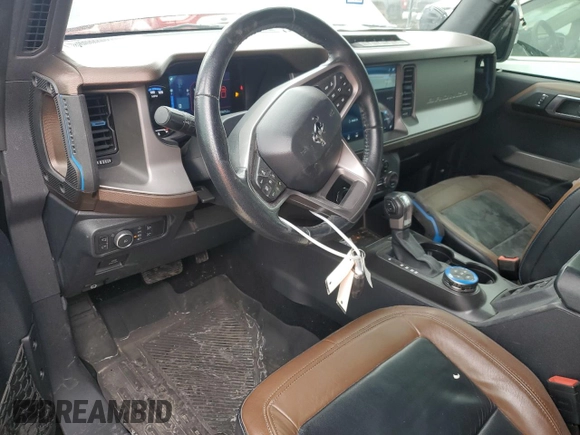 2021 Ford Bronco with VIN 1FMEE5DP4MLA88644, listed as a Copart auction lot 42213285 with 55,675 mi miles and Salvage Title. Bid and sale history available at DreamBid. Image 8.