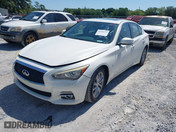 2015 Infiniti Q50 Sport with VIN JN1BV7AP4FM339122, listed as a IAAI auction lot 42566531 with 117,613 mi miles and . Bid and sale history available at DreamBid. Image 2.