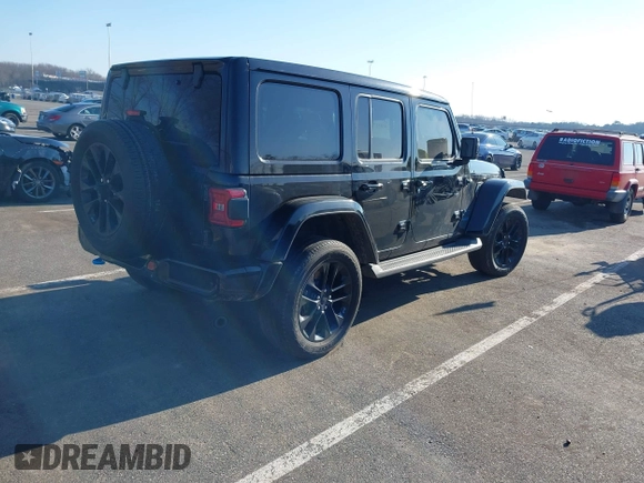 2021 Jeep Wrangler Unlimited Sahara with VIN 1C4JJXP62MW826470, listed as a IAAI auction lot 41651709 with 44,677 mi miles and . Bid and sale history available at DreamBid. Image 4.