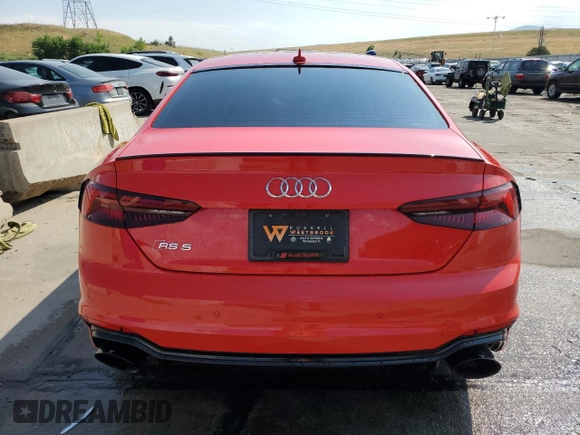 2018 Audi RS 5 z VIN WUAPWAF55JA902504, wystawiony jako Copart lot #66019344 z przebiegiem 32 018 mil mil oraz Szkoda całkowita • Salvage title. Historia ofert i sprzedaży dostępna na DreamBid. Obrazek 6.