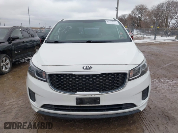 2017 Kia Sedona L with VIN KNDMA5C1XH6257708, listed as a IAAI auction lot 41758355 with 1 mi miles. Bid and sale history available at carsss.com. Image 13.