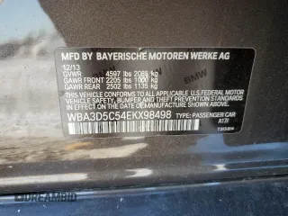 2014 BMW 3 Series 328d xDrive with VIN WBA3D5C54EKX98498, listed as a Copart auction lot 41380215 with 155,888 mi miles and Salvage Title. Bid and sale history available at carsss.com. Image 12.