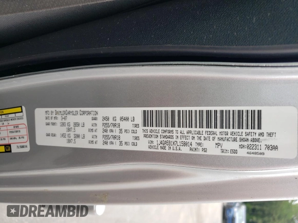 2007 Jeep Wrangler Unlimited Sahara с VIN 1J4GA591X7L158014, выставлен на аукционе Copart как лот 55201105 с пробегом 162 797 миль миль и Списание • Salvage title. История ставок и продаж доступна на DreamBid. Изображение 12.