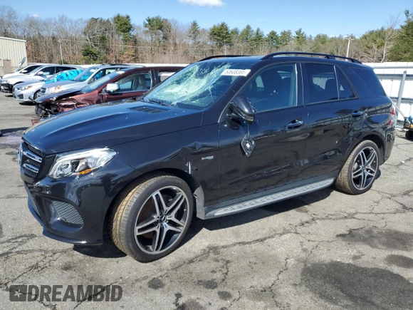 2018 Mercedes-Benz GLE 43 AMG with VIN 4JGDA6EB4JB105461, listed as a Copart auction lot 50608075 with 103,309 mi miles and Salvage title. Bid and sale history available at DreamBid. Image 1.