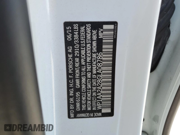 2016 Porsche Cayenne with VIN WP1AA2A28GLA08786, listed as a Copart auction lot 73426344 with 188,759 mi miles and Salvage title. Bid and sale history available at DreamBid. Image 13.