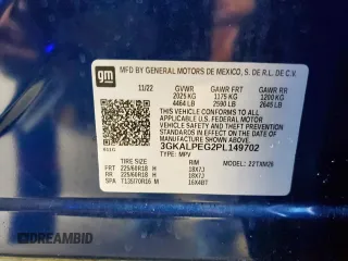 2023 GMC Terrain SLT with VIN 3GKALPEG2PL149702, listed as a Copart auction lot 65479715 with 62,733 mi miles and Clean title. Bid and sale history available at DreamBid. Image 13.