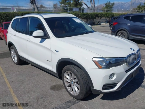 2015 BMW X3 xDrive28i with VIN 5UXWX9C50F0D52071, listed as a IAAI auction lot 41635478 with 108,226 mi miles. Bid and sale history available at carsss.com. Image 1.