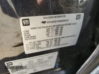 2022 Chevrolet Silverado 1500 Custom Trail Boss with VIN 3GCUDCETXNG649141, listed as a Copart auction lot 43565075 with 53,898 mi miles and Salvage Title. Bid and sale history available at DreamBid. Image 15.