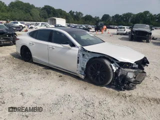 2018 Lexus LS with VIN JTHB5LFF7J5006548, listed as a Copart auction lot 63211874 with 0 mi miles and Salvage Title. Bid and sale history available at carsss.com. Image 4.