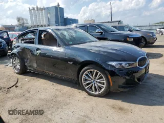 2023 BMW 3 Series 330e xDrive with VIN 3MW39FS04P8C97953, listed as a Copart auction lot 63346024 with Not Provided miles and Clean Title. Bid and sale history available at carsss.com. Image 4.