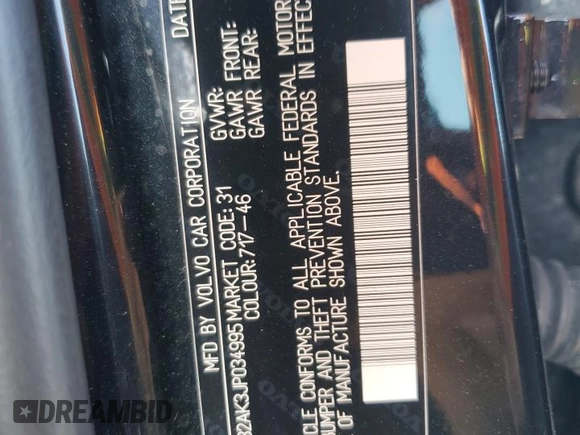 2018 Volvo S90 Momentum z VIN LVY982AK3JP034995, wystawiony jako Copart lot #51931515 z przebiegiem 69 268 mil mil oraz Tytuł czysty. Historia ofert i sprzedaży dostępna na DreamBid. Obrazek 12.