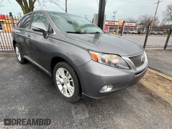2012 Lexus RX 450h with VIN JTJZB1BA3C2406731, listed as a Copart auction lot 49782595 with 167,699 mi miles and Clean title. Bid and sale history available at DreamBid. Image 1.