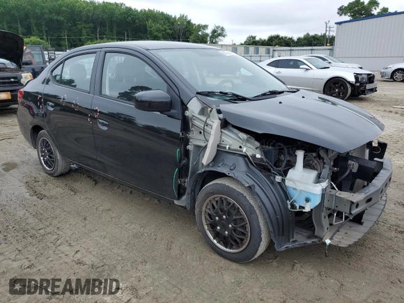 2020 Mitsubishi Mirage ES with VIN ML32F3FJ4LHF06340, listed as a Copart auction lot 60728815 with 52,985 mi miles and Salvage title. Bid and sale history available at DreamBid. Image 4.