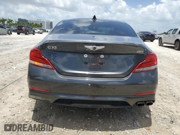 2019 Genesis G70 Advanced with VIN KMTG34LA7KU043961, listed as a Copart auction lot 60412685 with 47,710 mi miles and Salvage title. Bid and sale history available at DreamBid. Image 6.