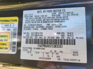 2015 Ford Mustang EcoBoost Premium with VIN 1FATP8UH5F5383331, listed as a IAAI auction lot 42032039 with 69,960 mi miles. Bid and sale history available at carsss.com. Image 9.