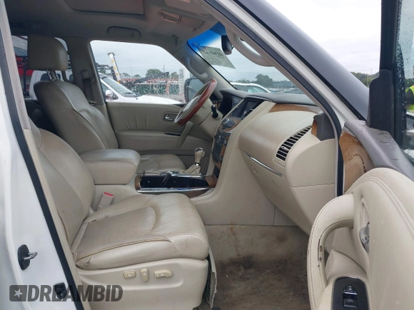2011 Infiniti QX56 7-passenger with VIN JN8AZ2NF6B9503120, listed as a IAAI auction lot 40366429 with 197,571 mi miles and . Bid and sale history available at DreamBid. Image 5.