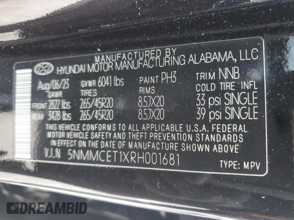 2024 Genesis GV70 Advanced with VIN 5NMMCET1XRH001681, listed as a Copart auction lot 54874865 with 15,991 mi miles and Salvage title. Bid and sale history available at DreamBid. Image 13.