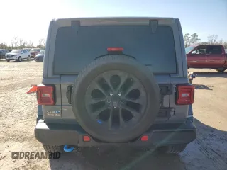 2023 Jeep Wrangler Sahara with VIN 1C4JJXP61PW505122, listed as a Copart auction lot 46719615 with 28,691 mi miles and Salvage Title. Bid and sale history available at DreamBid. Image 6.