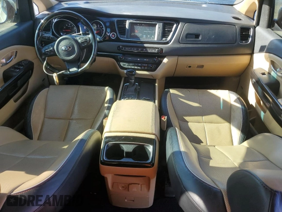 2015 Kia Sedona SX-L with VIN KNDME5C10F6034546, listed as a Copart auction lot 48613095 with 208,601 mi miles and Salvage Title. Bid and sale history available at DreamBid. Image 8.