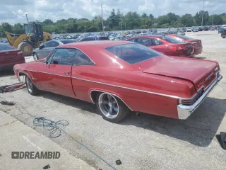 1966 Chevrolet Impala z VIN 168376S225648, wystawiony jako Copart lot #64596575 z przebiegiem 7 114 mil mil oraz Szkoda całkowita • Salvage title. Historia ofert i sprzedaży dostępna na DreamBid. Obrazek 2.