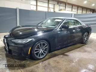 2024 BMW 4 Series 430i z VIN WBA23AT01RCP59248, wystawiony jako Copart lot #46714575 z przebiegiem 34 623 mil mil oraz Tytuł czysty. Historia ofert i sprzedaży dostępna na DreamBid. Obrazek 1.