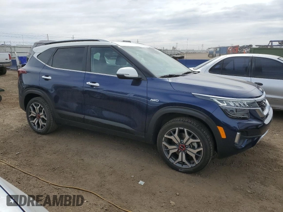 2022 Kia Seltos SX with VIN KNDETCA27N7268234, listed as a Copart auction lot 50480095 with 43,950 mi miles and Salvage title. Bid and sale history available at DreamBid. Image 4.