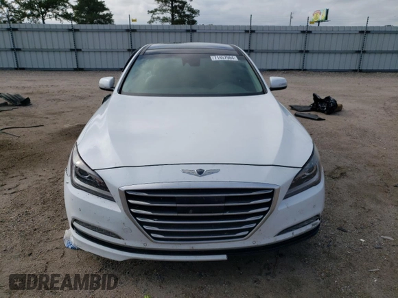 2017 Genesis G80 3.8L with VIN KMHGN4JEXHU176071, listed as a Copart auction lot 71457984 with 97,256 mi miles and Salvage Title. Bid and sale history available at carsss.com. Image 5.